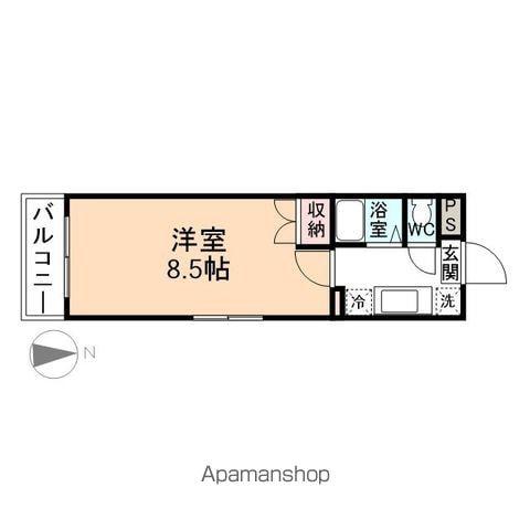 ジョイナス上袋(1K/1階)の間取り写真
