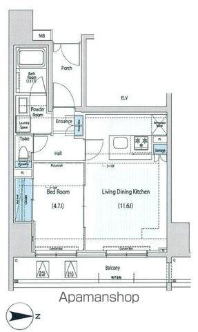 ブライズ方南町(1LDK/10階)の間取り写真