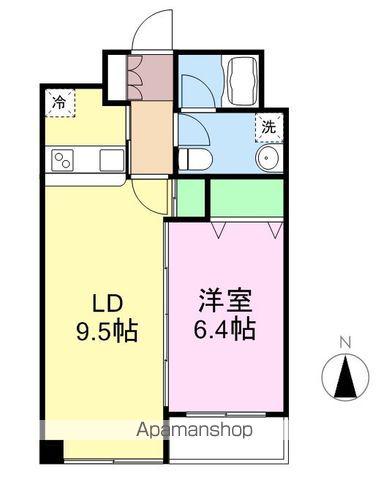 MS上杉5丁目(1LDK/4階)の間取り写真