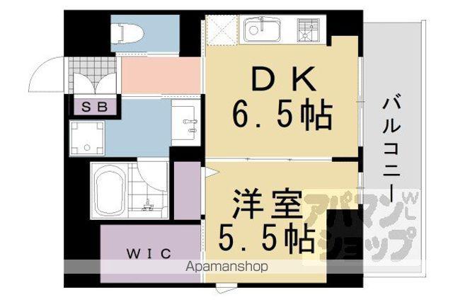 SHA MAISON 御幸町御池(1DK/7階)の間取り写真
