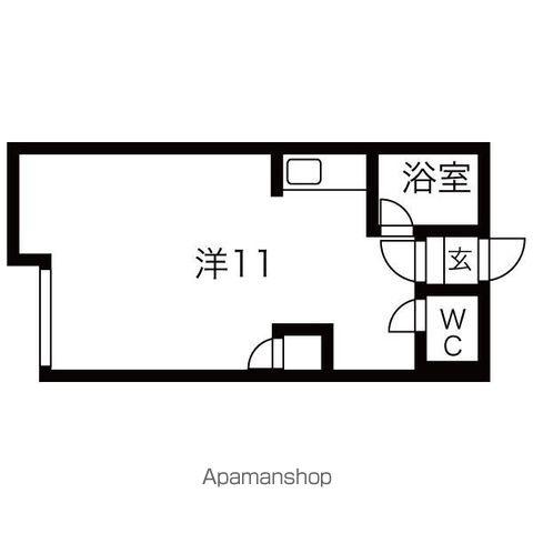 コーポミキNO.2(ワンルーム/2階)の間取り写真