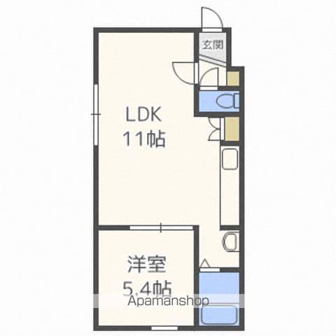 PROUD南郷(1LDK/4階)の間取り写真
