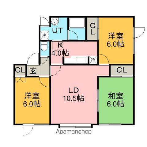 パークコートB(3LDK/2階)の間取り写真