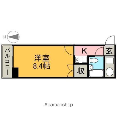 ニッシンハイツ千代田(1K/3階)の間取り写真