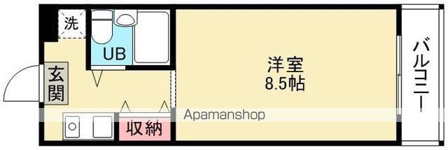 ジョイフルみのお(1K/3階)の間取り写真