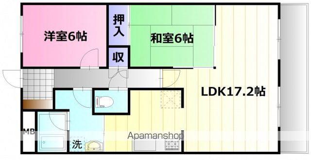 プロスペリティNAKAMURA(2LDK/6階)の間取り写真