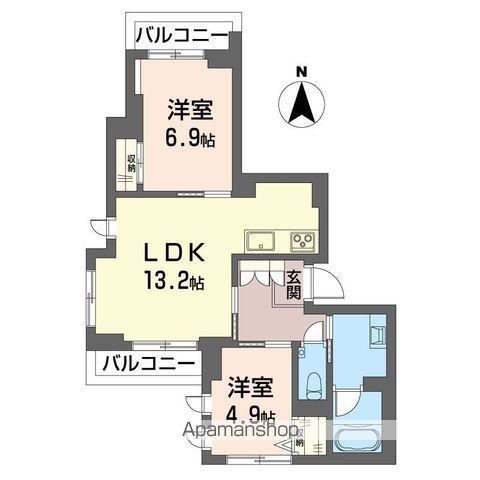 ベルクール(2LDK/3階)の間取り写真
