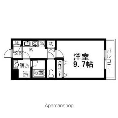 ボナール浜松(1K/2階)の間取り写真