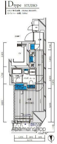 メインステージ八王子TOKYOウエスト(1K/2階)の間取り写真