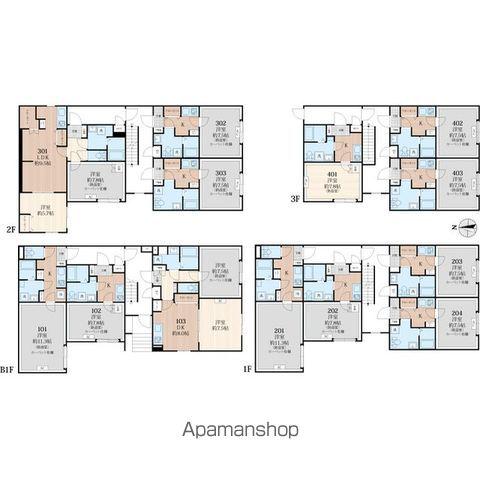 ラシクラス西落合(1K/3階)の間取り写真