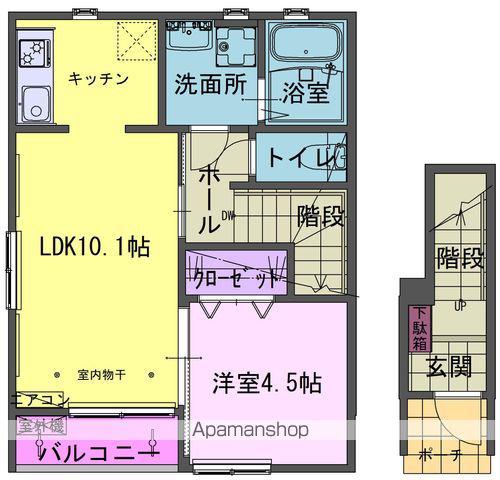 ERDE桜町 A(1LDK/2階)の間取り写真