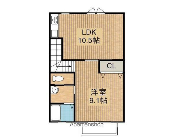 MEILLEURⅡ(1LDK/2階)の間取り写真