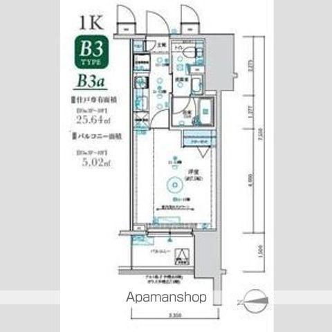 MAXIV八王子TRE(1K/8階)の間取り写真