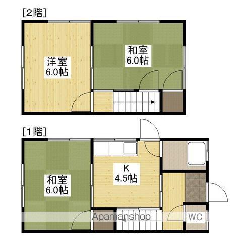 河村西深津(3K/1階)の間取り写真