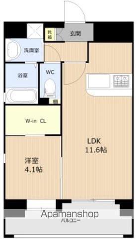 グラン シエル上熊本(1LDK/10階)の間取り写真