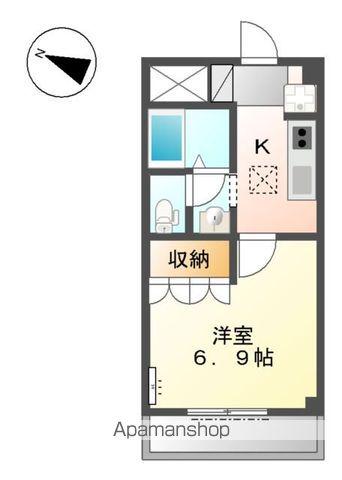 ポートM(1K/1階)の間取り写真