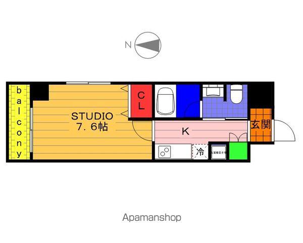 ウィルテラス千葉中央(1K/12階)の間取り写真