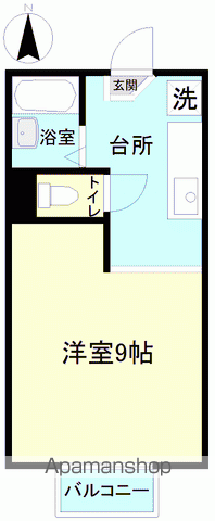 グリーンハウス(1K/2階)の間取り写真