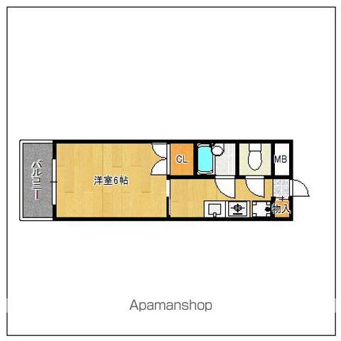 OAK VILLA KYUSANDAIMAE STA.16TH(1K/1階)の間取り写真