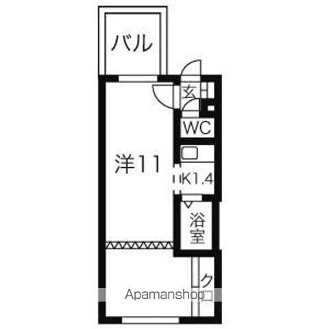 スパシエルクス平岸97・98(1K/4階)の間取り写真