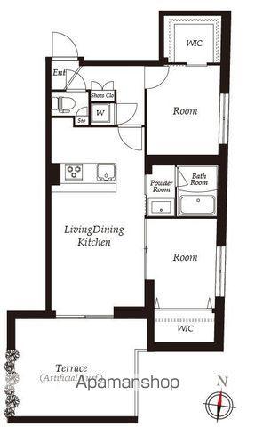 THE CLASS EXCLUSIVE RESIDENCE(1LDK/1階)の間取り写真