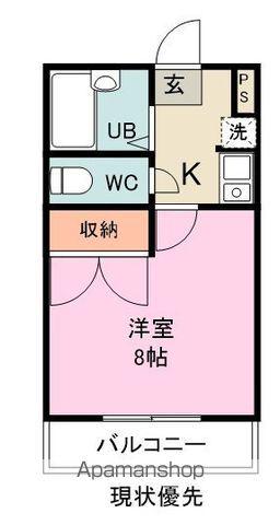 サン・フラワー山波(1K/3階)の間取り写真