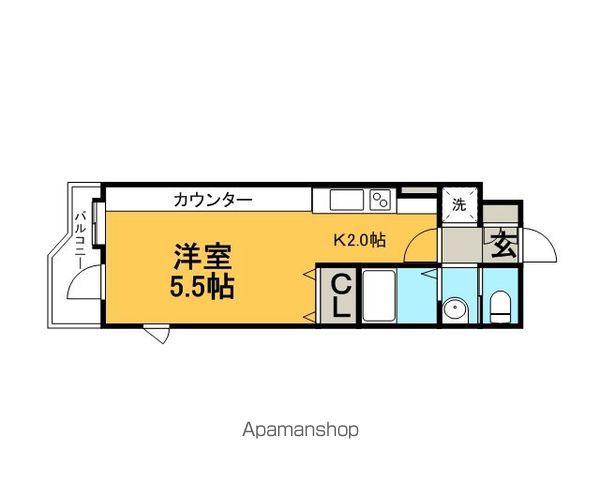 ラヴィータ410(1K/9階)の間取り写真