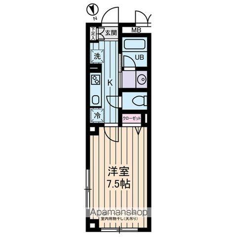 コーポTO(1K/2階)の間取り写真