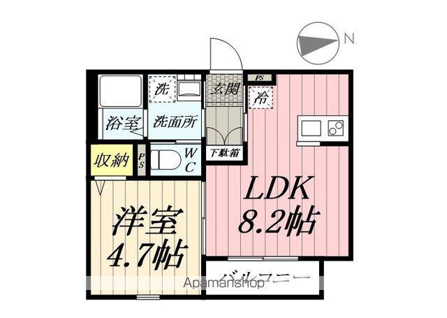 ROBOT HOME 南流山Ⅱ(1LDK/2階)の間取り写真