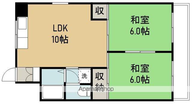 キャッスル305(2LDK/6階)の間取り写真