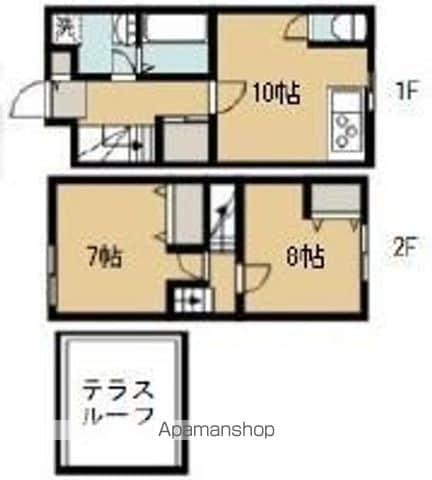 東京都三田線 千石駅 徒歩7分 2階建 築58年(2LDK)の間取り写真