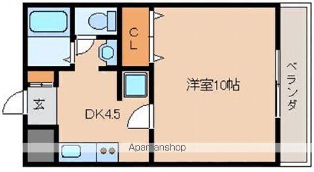 フリックコートSYО(1DK/3階)の間取り写真