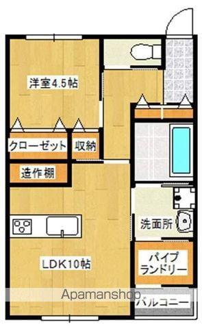 ENSIA(1LDK/1階)の間取り写真