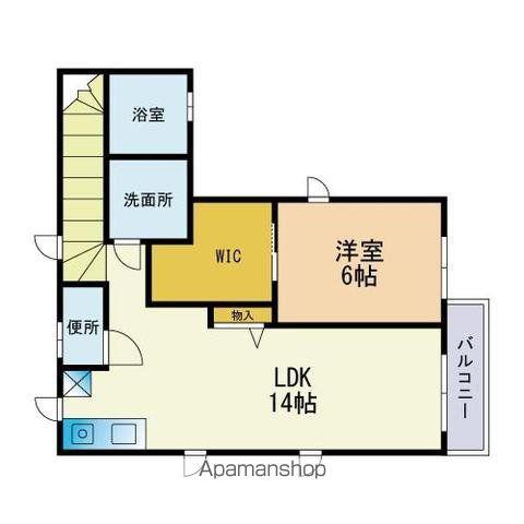 グリーンコーポ5番館(1LDK/2階)の間取り写真