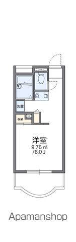 レオパレスパティオ(1K/4階)の間取り写真