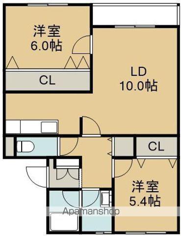 アリスト21(2LDK/1階)の間取り写真
