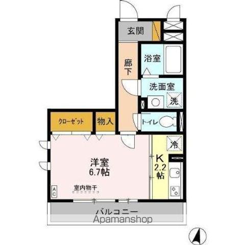 メゾンプレール(1K/1階)の間取り写真