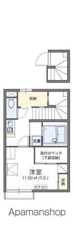 レオパレスメゾン藍(1K/2階)の間取り写真