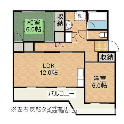 サルヴァトーレ東町Ⅱ(2LDK/5階)の間取り写真