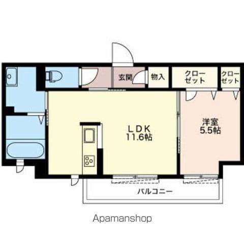 ディアコートまるも(1LDK/2階)の間取り写真