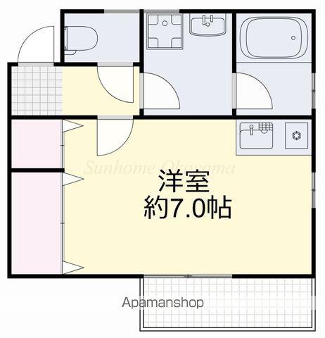 SHK清心町(ワンルーム/2階)の間取り写真