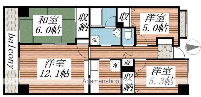 ヴィラ・グラニッツ(3LDK/3階)の間取り写真