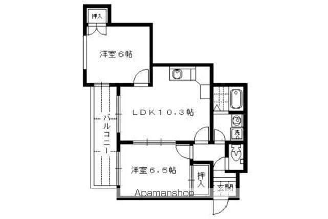 グレース菱屋2(2LDK/2階)の間取り写真