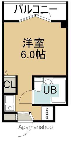 スカイコート函館(ワンルーム/4階)の間取り写真