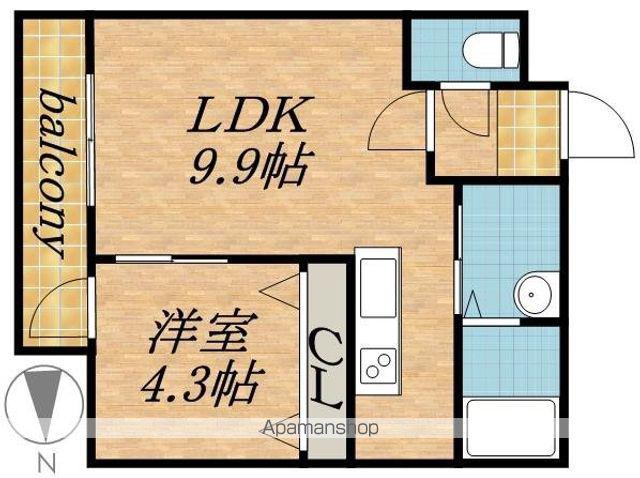 メニーズコートⅡ(1LDK/1階)の間取り写真