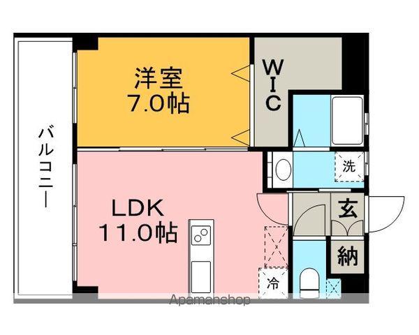 レジデンス東櫛原(1LDK/8階)の間取り写真