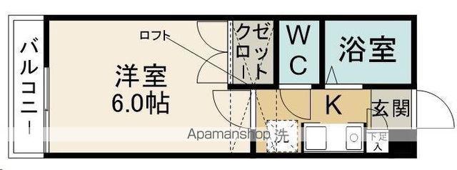 黒松ヒルズ(1K/2階)の間取り写真