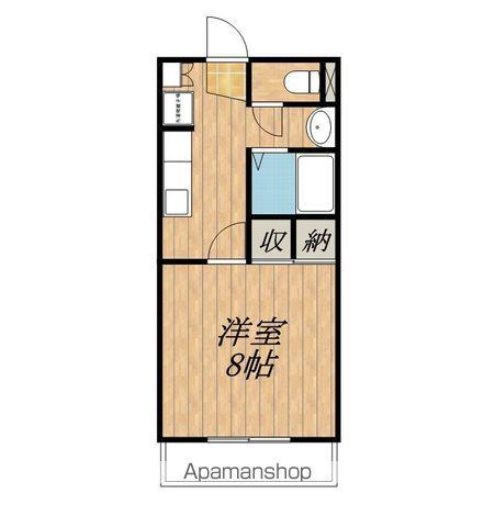 エスパース(1K/2階)の間取り写真