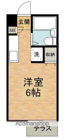 コーポ浦上(ワンルーム/1階)の間取り写真