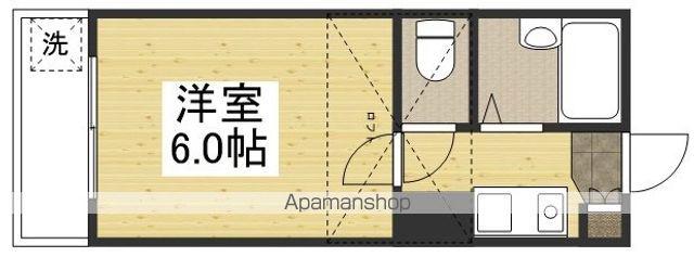 リバティー20(1K/1階)の間取り写真